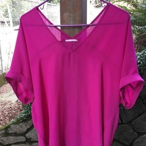 Electric purple blouse